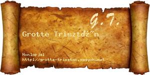 Grotte Trisztán névjegykártya